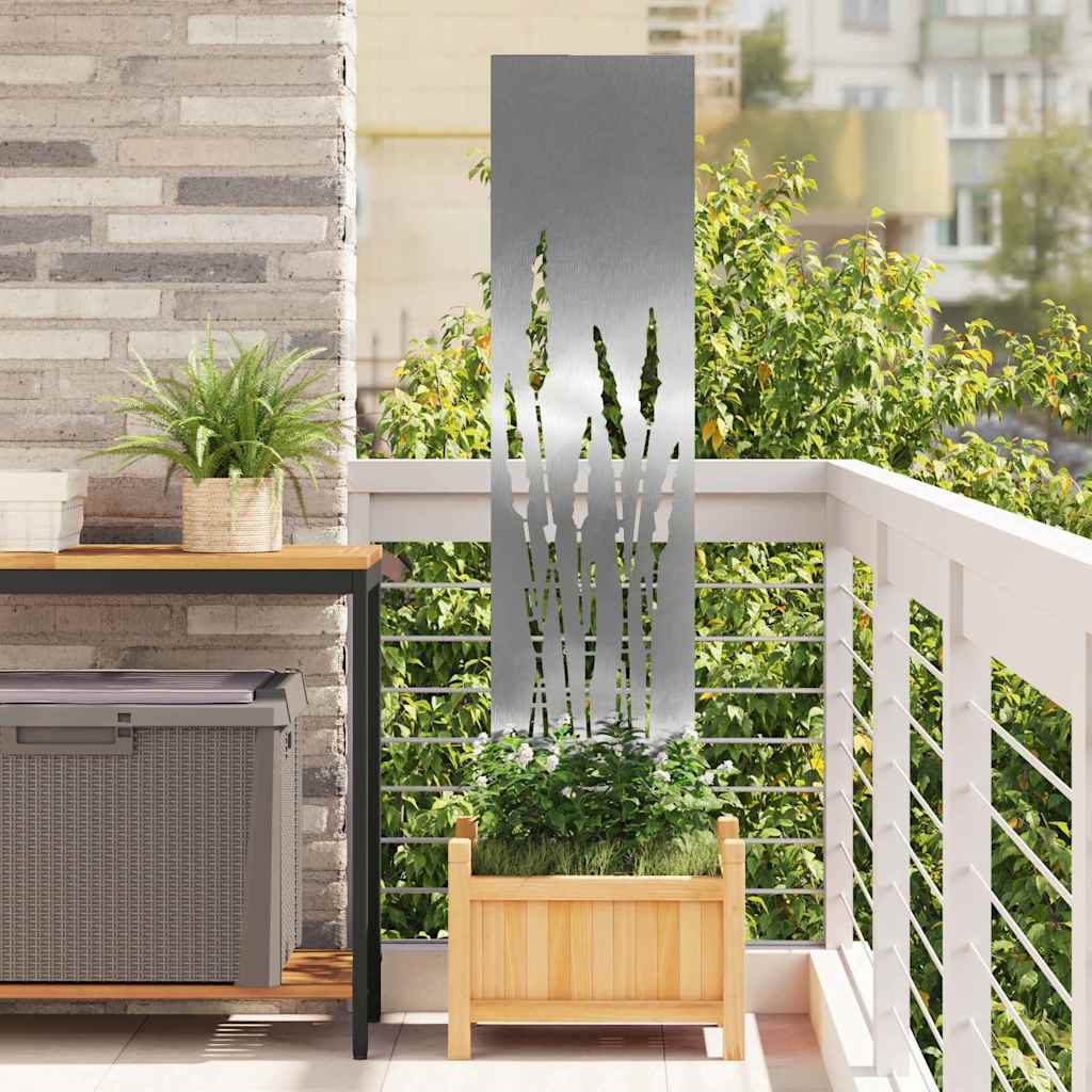 JUNG Vida Garten Sichtschutz-Leinwand Silber 32 x 140 cm Edelstahl