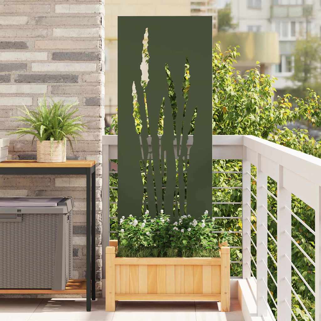 JUNG Vida Garten Sichtschutz-Leinwand Floral Olivgrün 50 x 140 cm