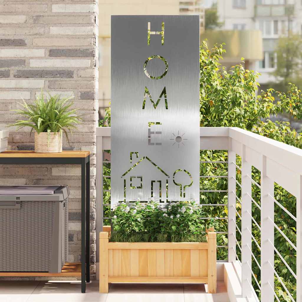JUNG Vida Garten Sichtschutz-Leinwand Silber 50 x 140 cm Edelstahl