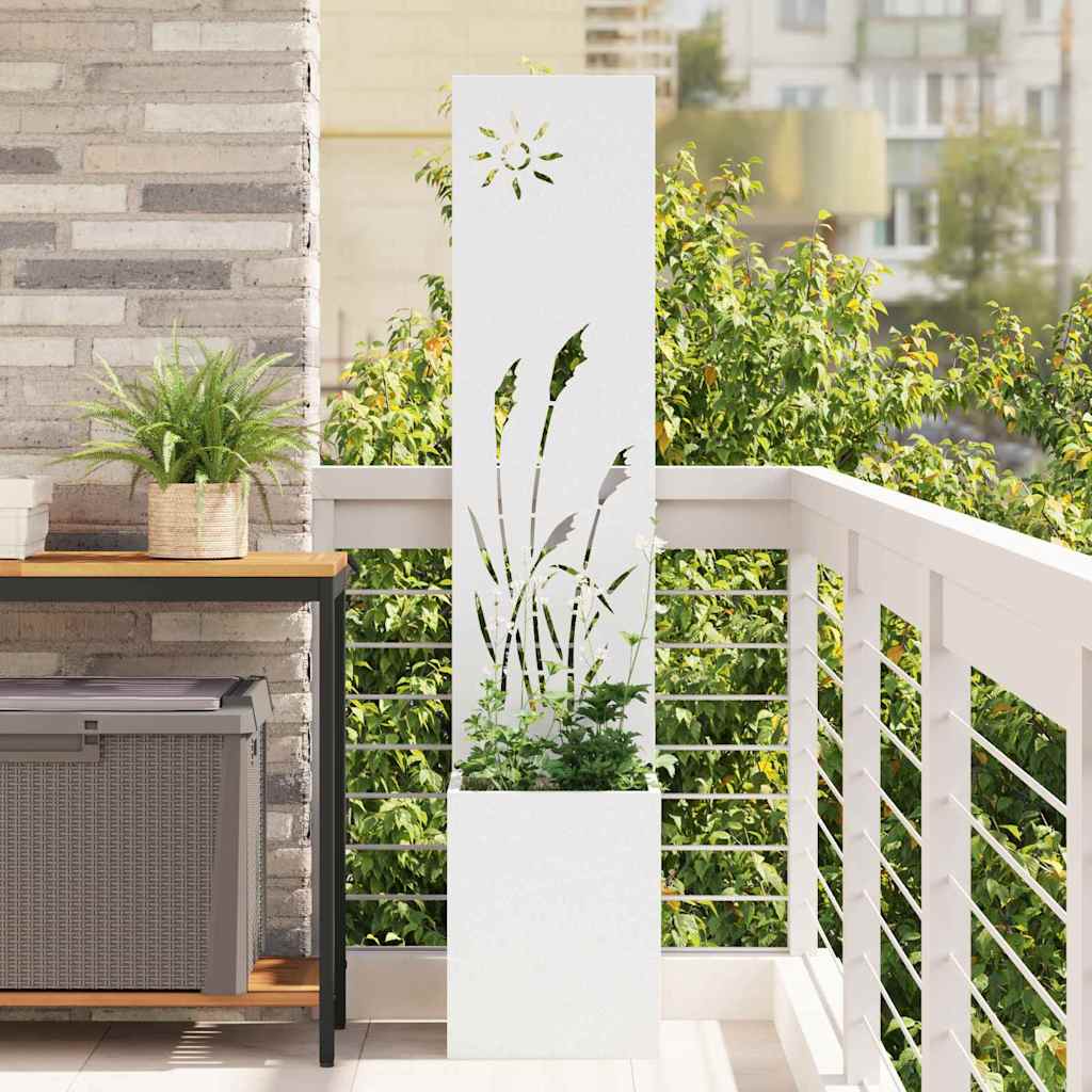 JUNG Vida Garten Sichtschutz-Leinwand Weiß 32 x 140 cm