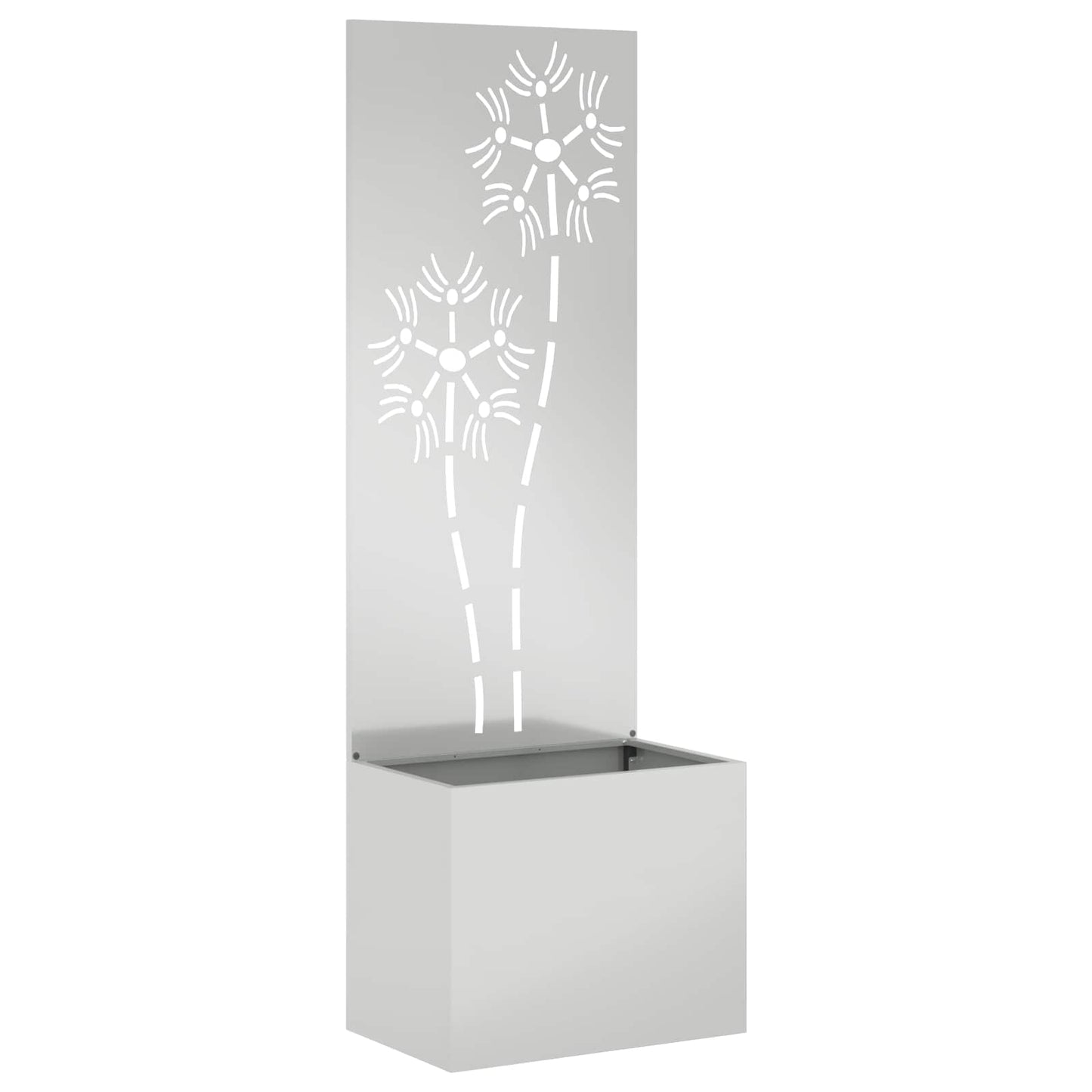 JUNG Vida Garten Sichtschutz-Leinwand Floral Silber 50 x 32 x 150 cm