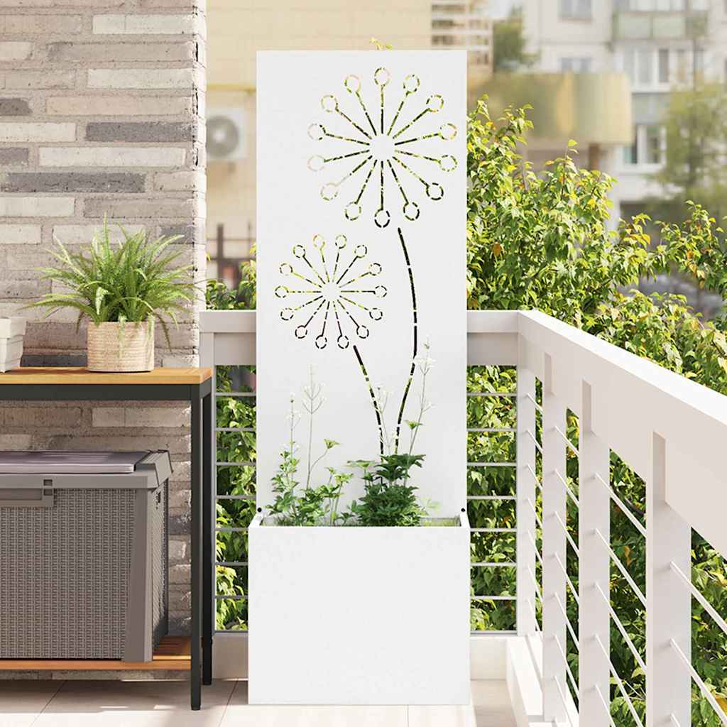 JUNG Vida Garten Sichtschutz-Leinwand Weiß 50 x 140 cm