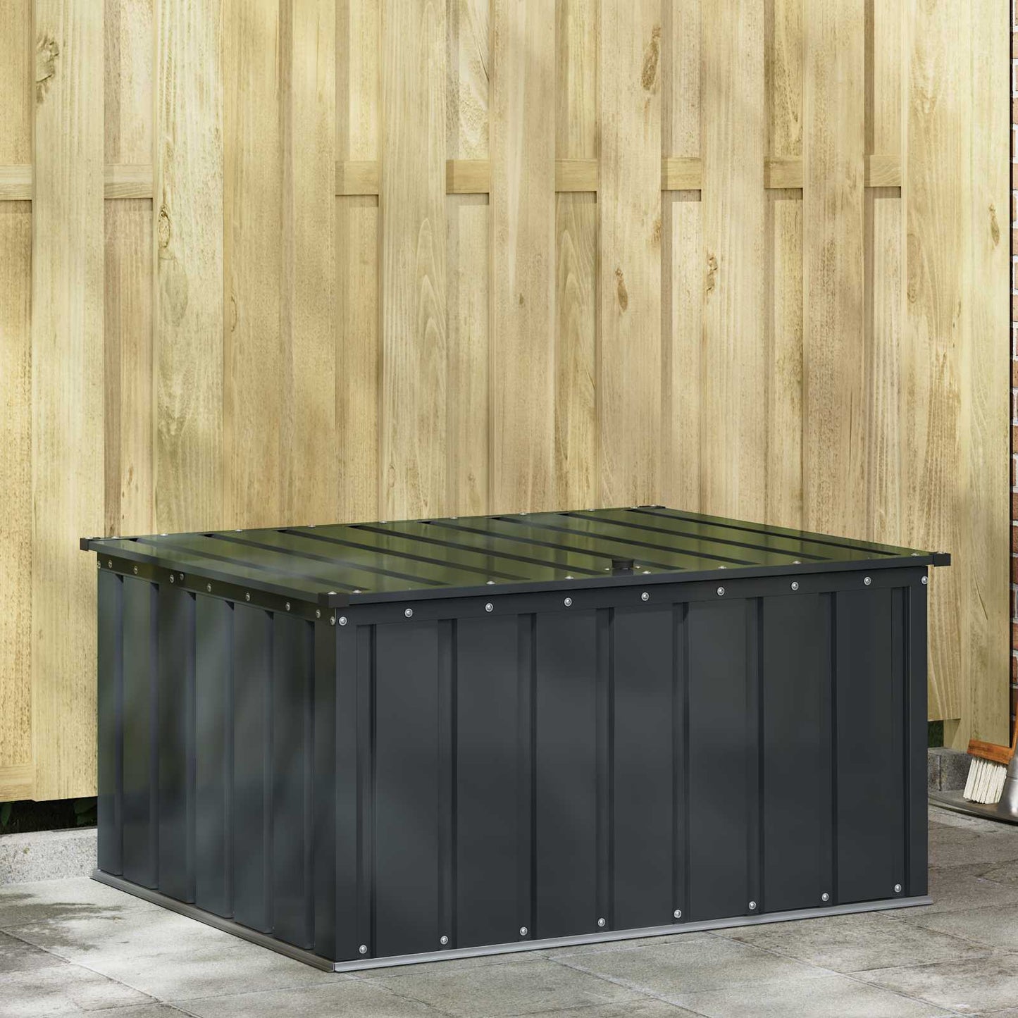 JUNG Vida Gartenlagerbox Schwarz 101 x 82 x 50 cm Stahl