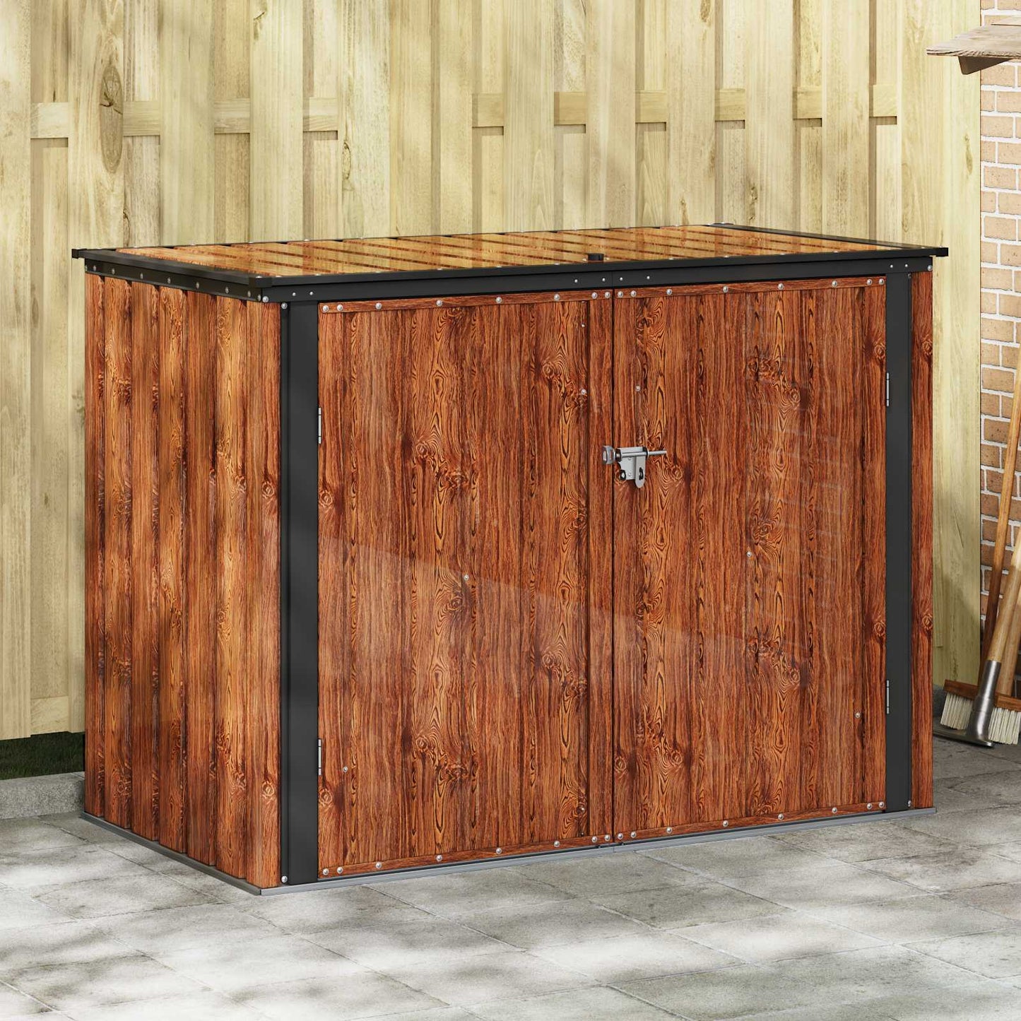 JUNG Vida Gartenlagerbox Braun 151,5 x 82 x 110,5 cm Stahl