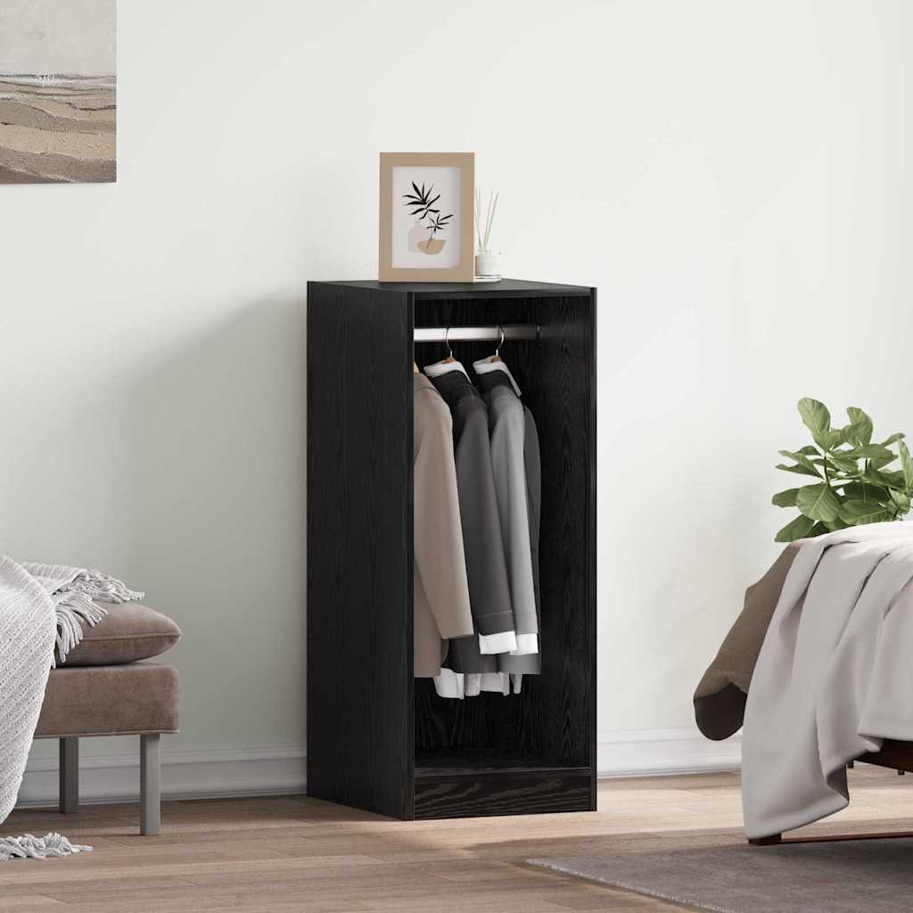 JUNG Vida Kleiderschrank mit Regal Schwarz Eichen-Optik 41 x 48 x 102 cm