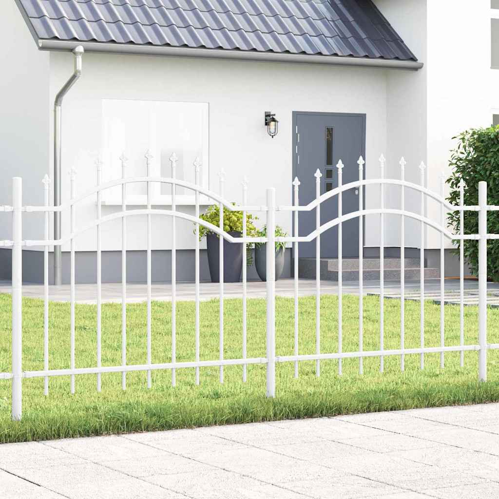 JUNG Vida Gartenzaun Weiß 240 x 140 cm Pulverbeschichteter Stahl