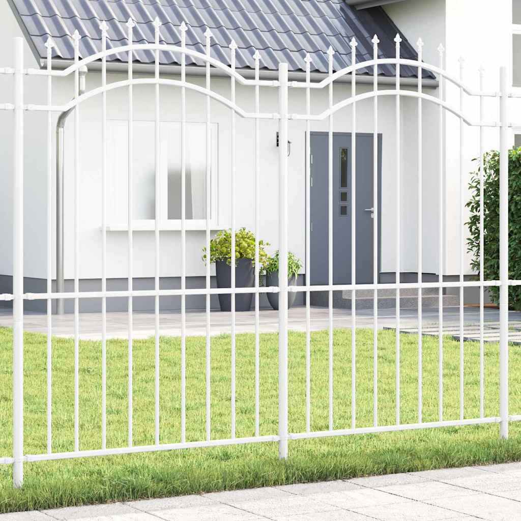 JUNG Vida Gartenzaun Weiß 240 x 215 cm Pulverbeschichteter Stahl