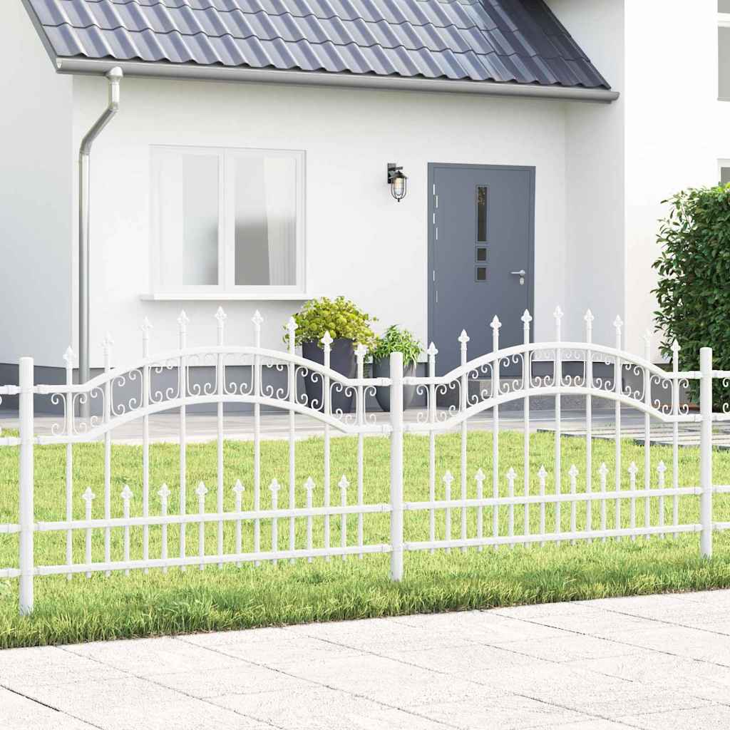 JUNG Vida Gartenzaun Weiß 240 x 118 cm Pulverbeschichteter Stahl