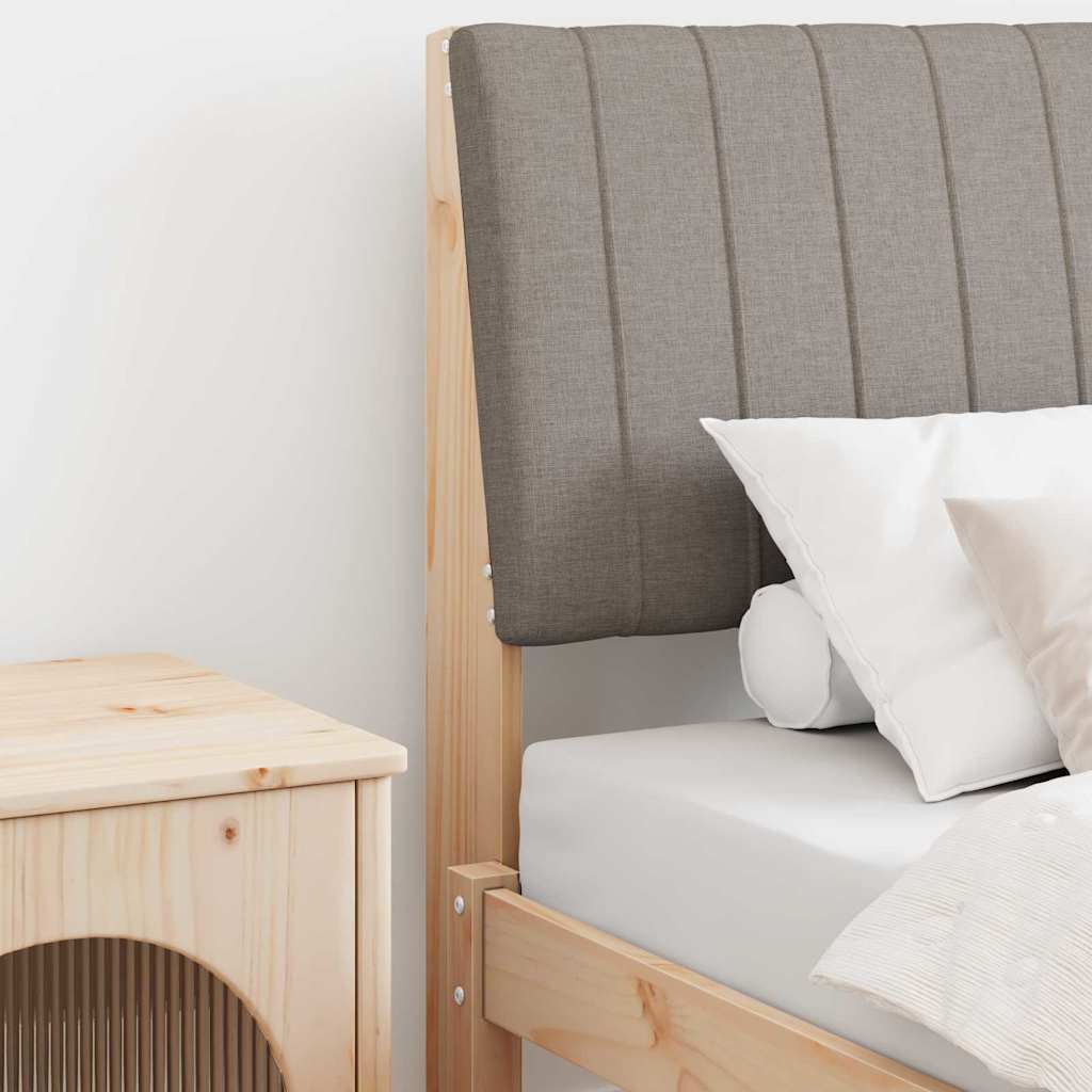 JUNG Vida Gepolstertes Kopfteil Taupe 80 cm Massives Kiefernholz