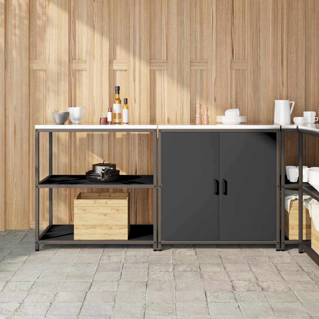 JUNG Vida Aufbewahrungsset für die Küche mit Regal mit Tür 2 pcs Schwarz