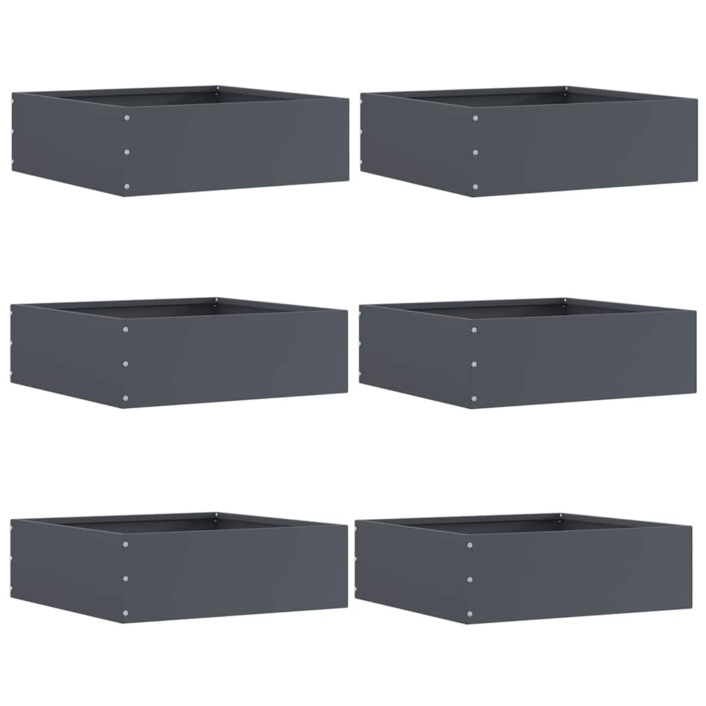 JUNG Vida Raseneinfassung 6 pcs Anthrazit 40 x 40 x 13 cm Stahl