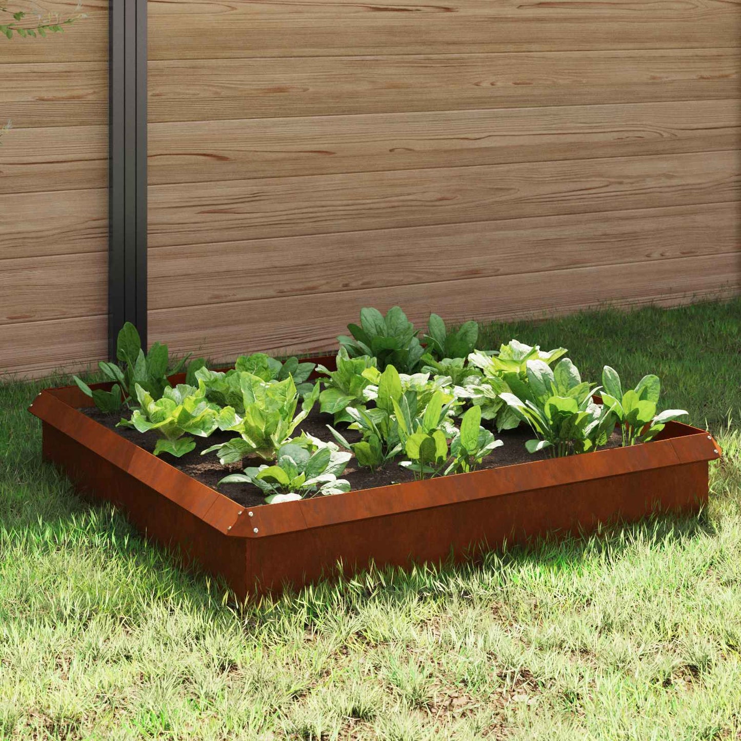 JUNG Vida Schneckenzauns 8 pcs Rostig Wetterfeststahl