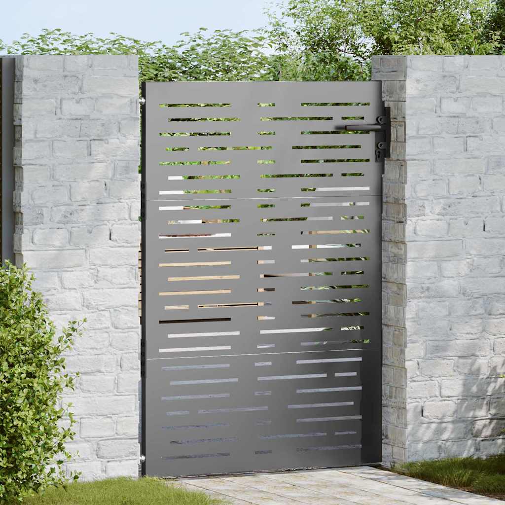 JUNG Vida Gartentor Schwarz 85 x 150 cm Pulverbeschichteter Stahl