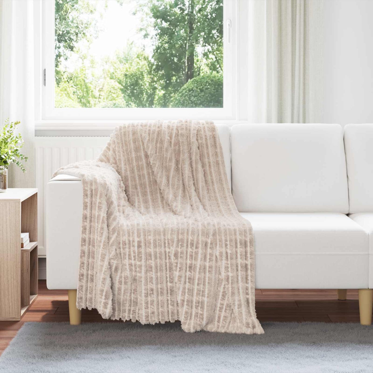 JUNG Vida Wohndecken 6 Stück Beige 150 x 130 cm Fleece