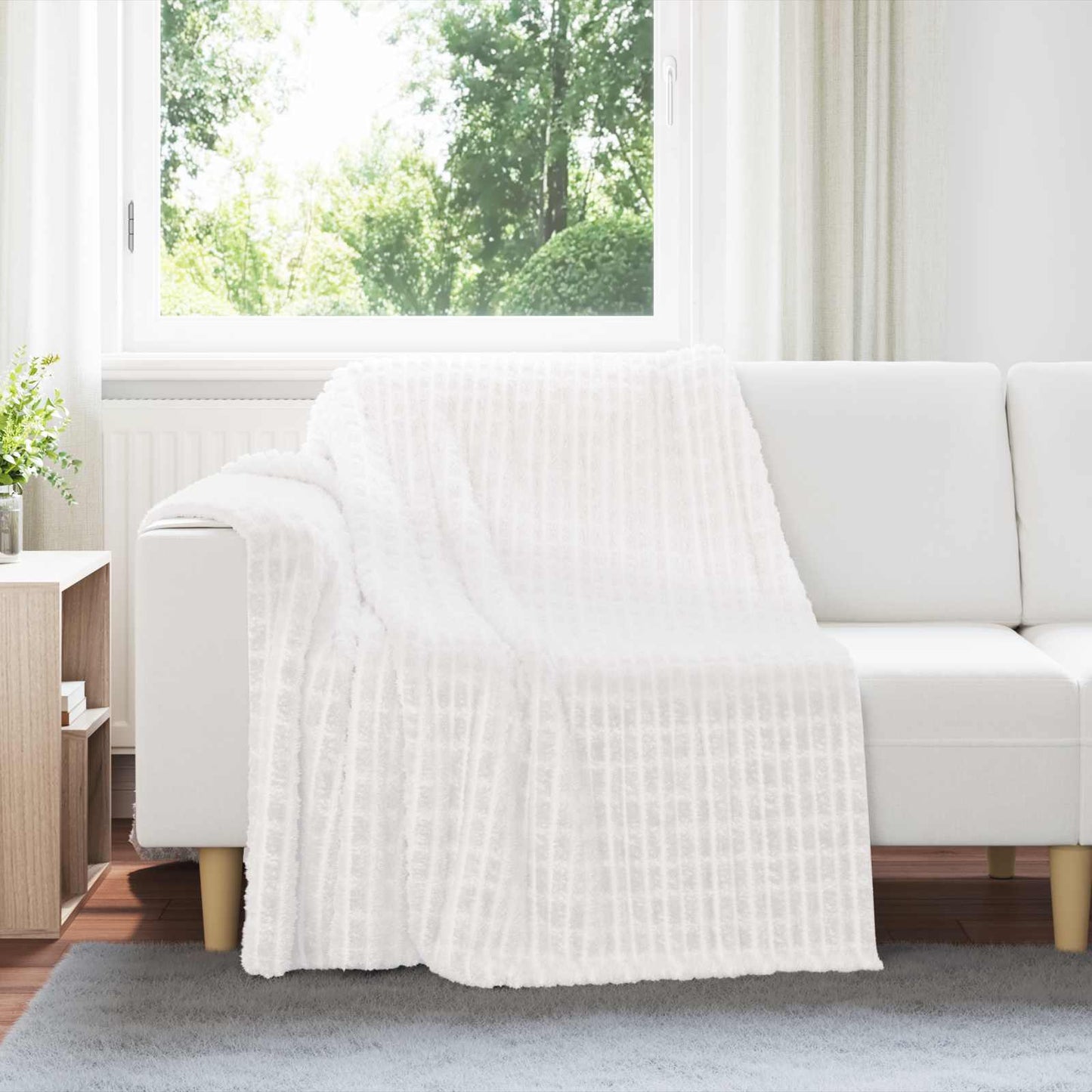 JUNG Vida Wohndecken 6 Stück Weiß 200 x 150 cm Fleece