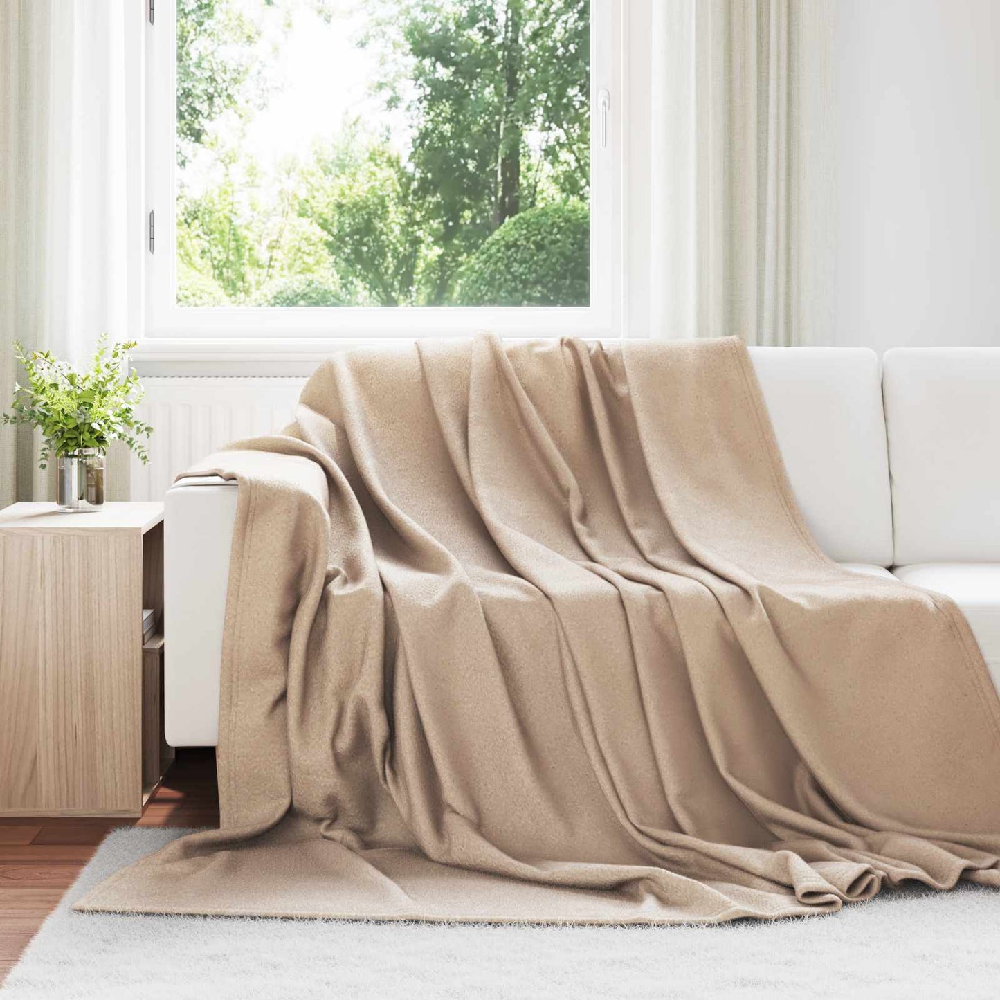 JUNG Vida Wohndecken 6 Stück Kamel 270 x 240 cm Fleece