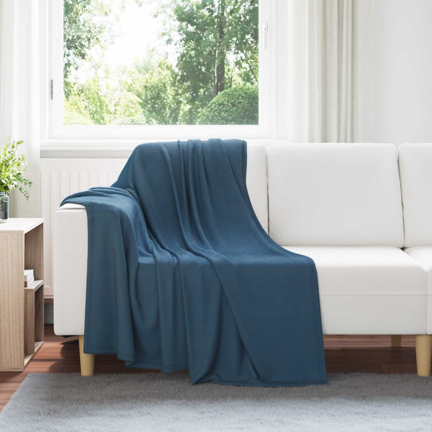 JUNG Vida Wohndecken 6 Stück Marineblau 170 x 130 cm Fleece