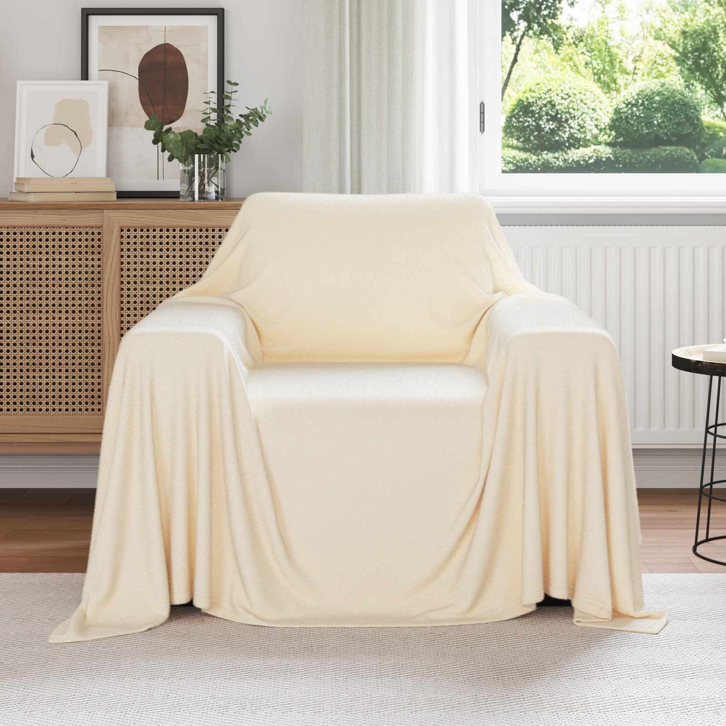 JUNG Vida Wohndecken 6 Stück Creme 210 x 140 cm Fleece