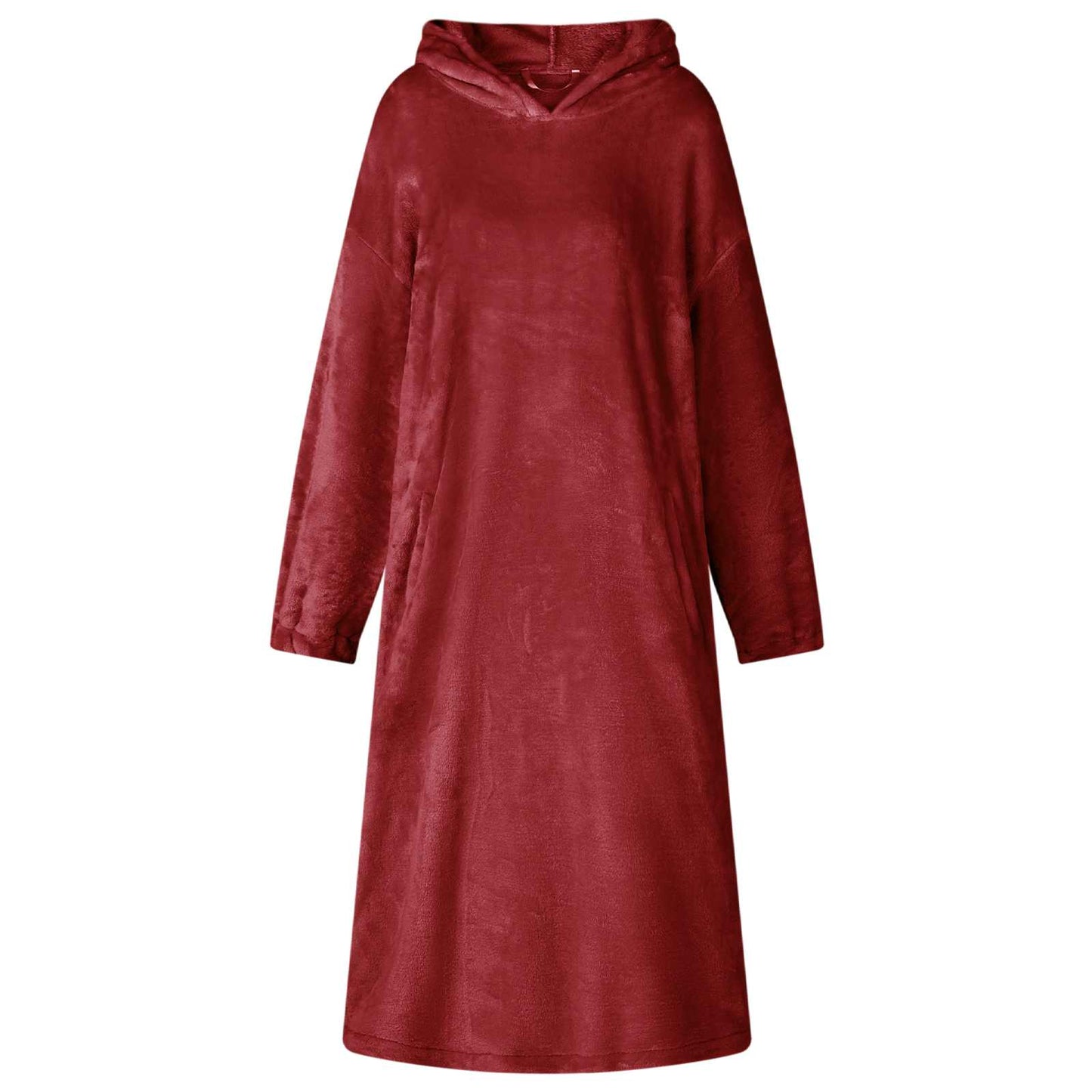JUNG Vida Decken-Hoodie Bordeauxrot S Flanell