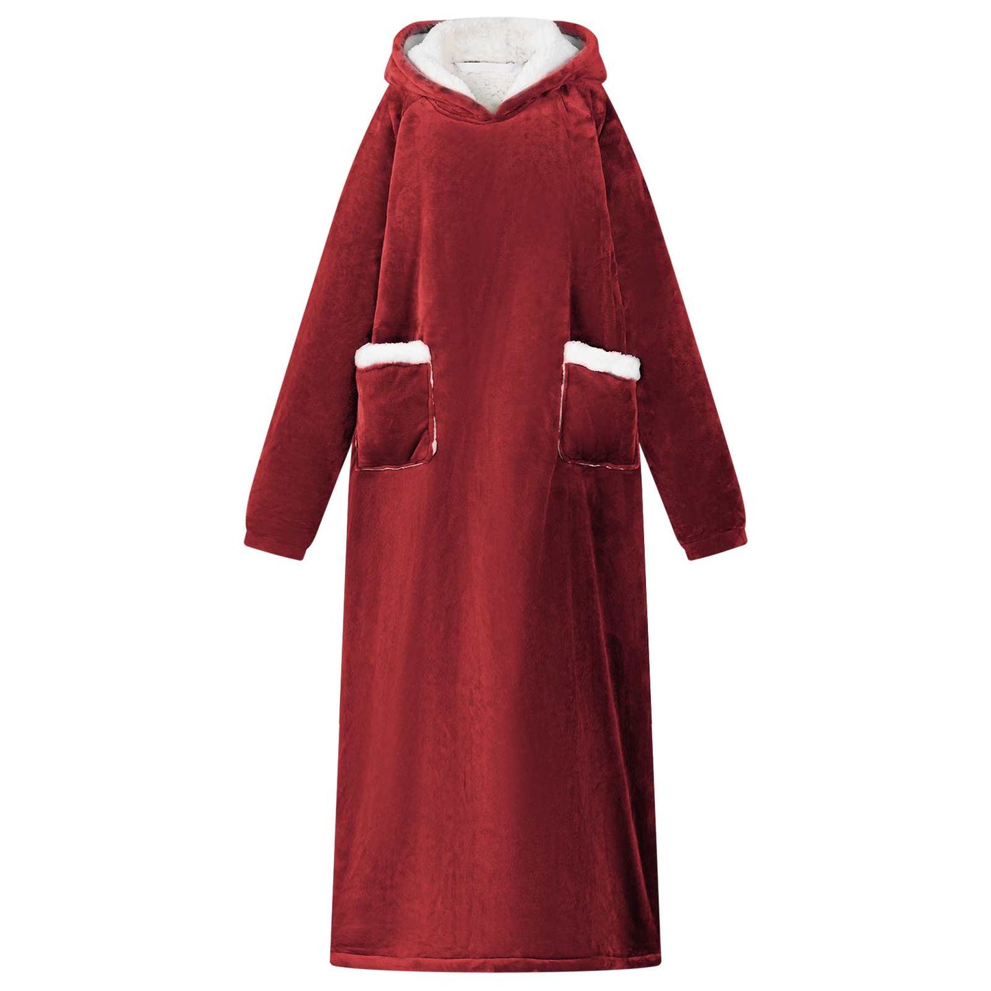 JUNG Vida Decken-Hoodie Bordeauxrot XL Fleece und Flanell