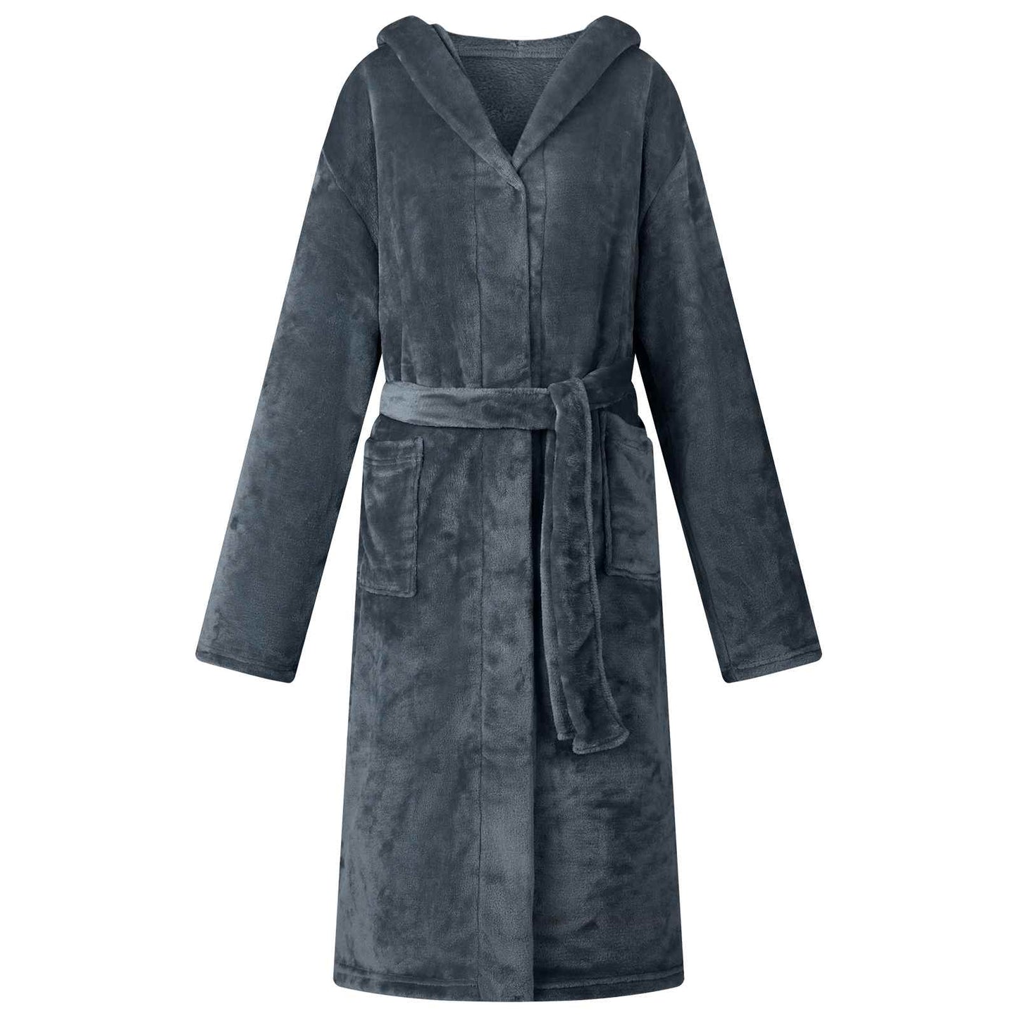 JUNG Vida Bademantel Hoodie Marineblau M Flanell