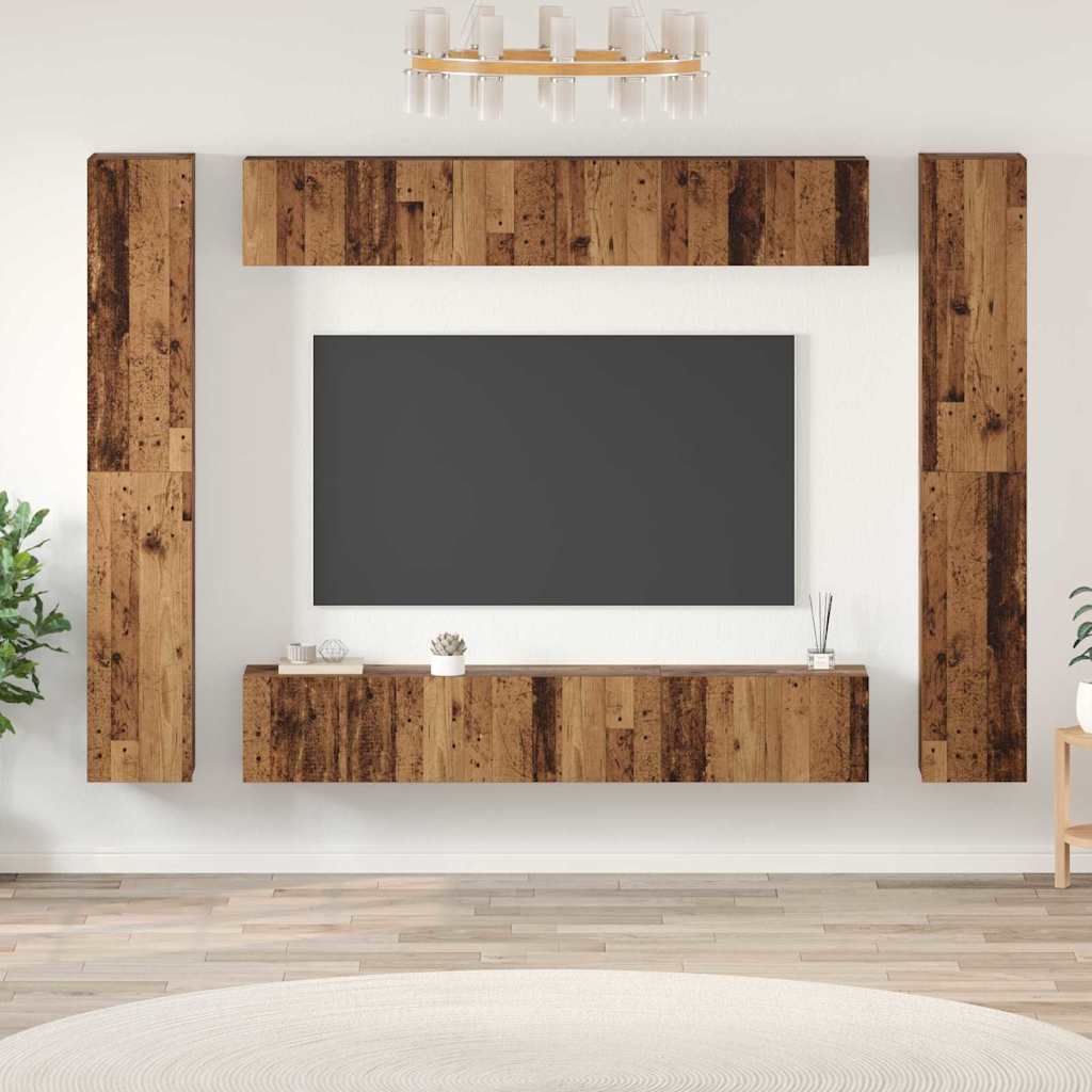 JUNG Vida TV-Schrankset Wandmontiert 10 pcs Altholz Holzwerkstoff