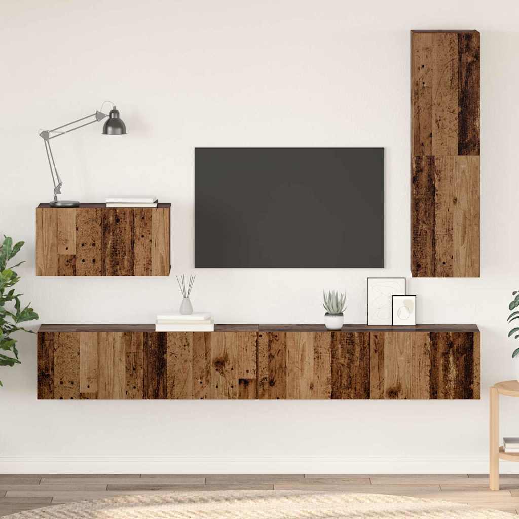 JUNG Vida Wand-TV-Schrank Wandmontiert 4 pcs Altholz Holzwerkstoff