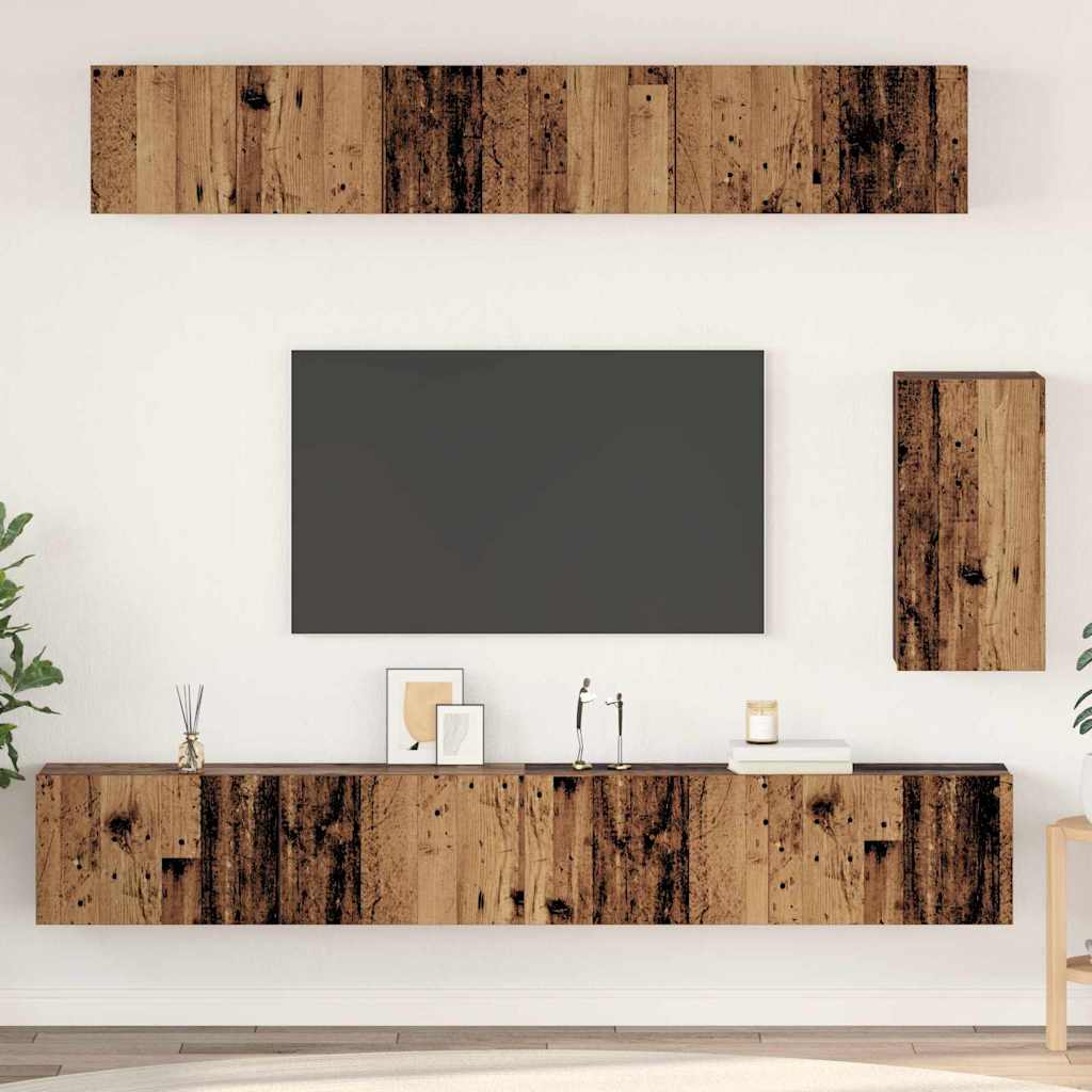 JUNG Vida Wand-TV-Schrank Wandmontiert 3 pcs Altholz Holzwerkstoff