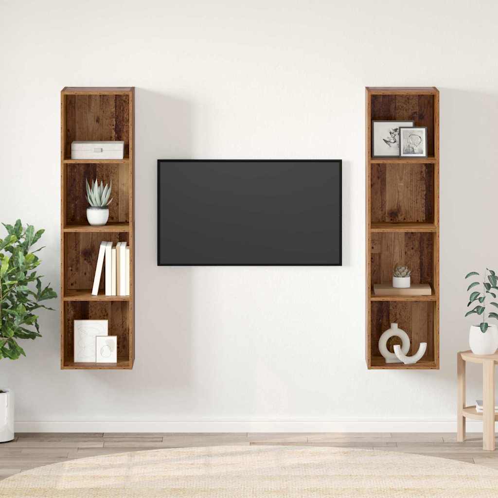 JUNG Vida TV-Schrankset 2 pcs Braun 37 x 37 x 142,5 cm Holzwerkstoff