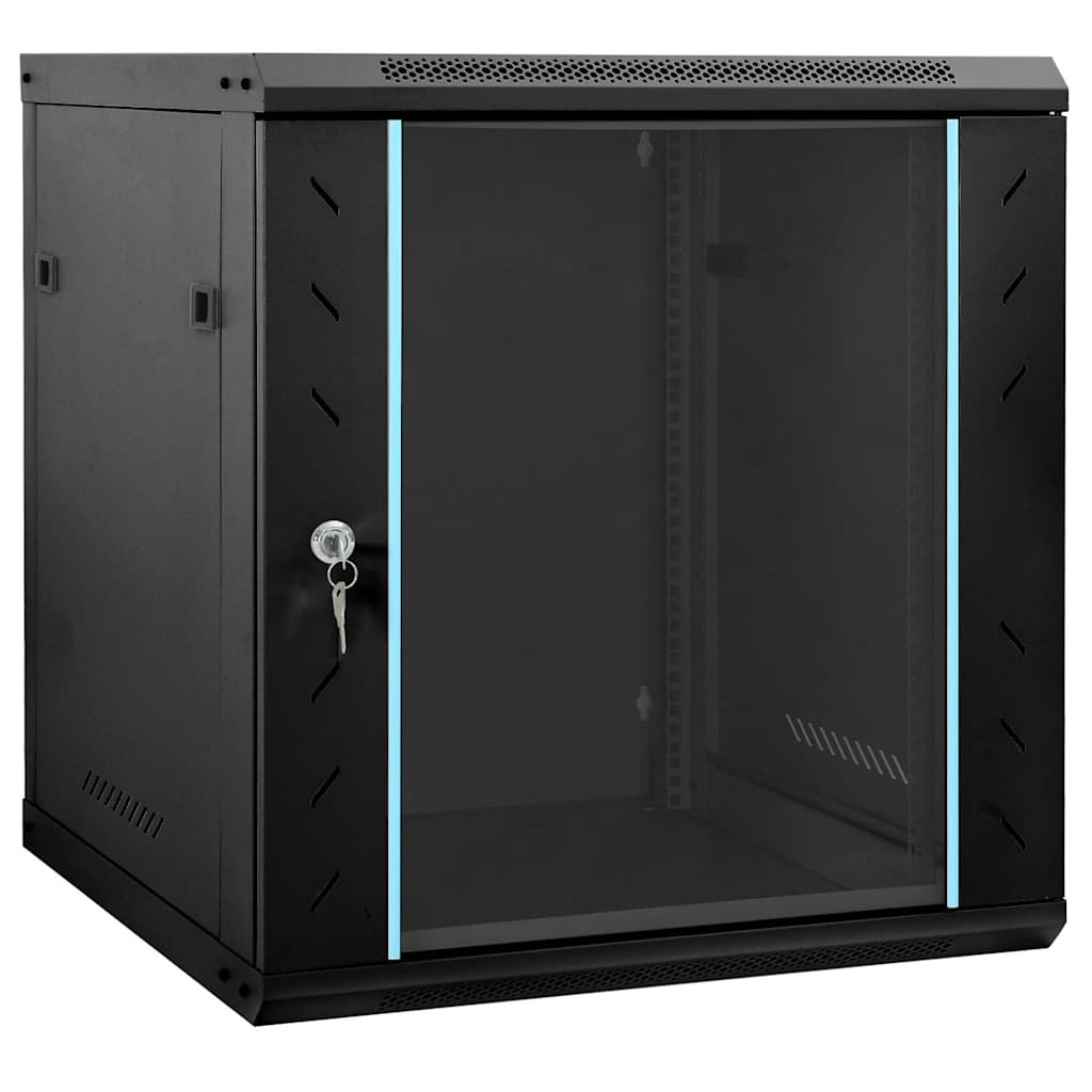 JUNG Vida Netzwerkschrank mit Speicher Schwarz 60 x 45 x 65 cm Stahl