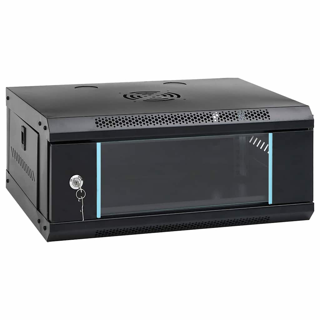JUNG Vida Netzwerkschrank mit Speicher Schwarz 53 x 45 x 21 cm Stahl