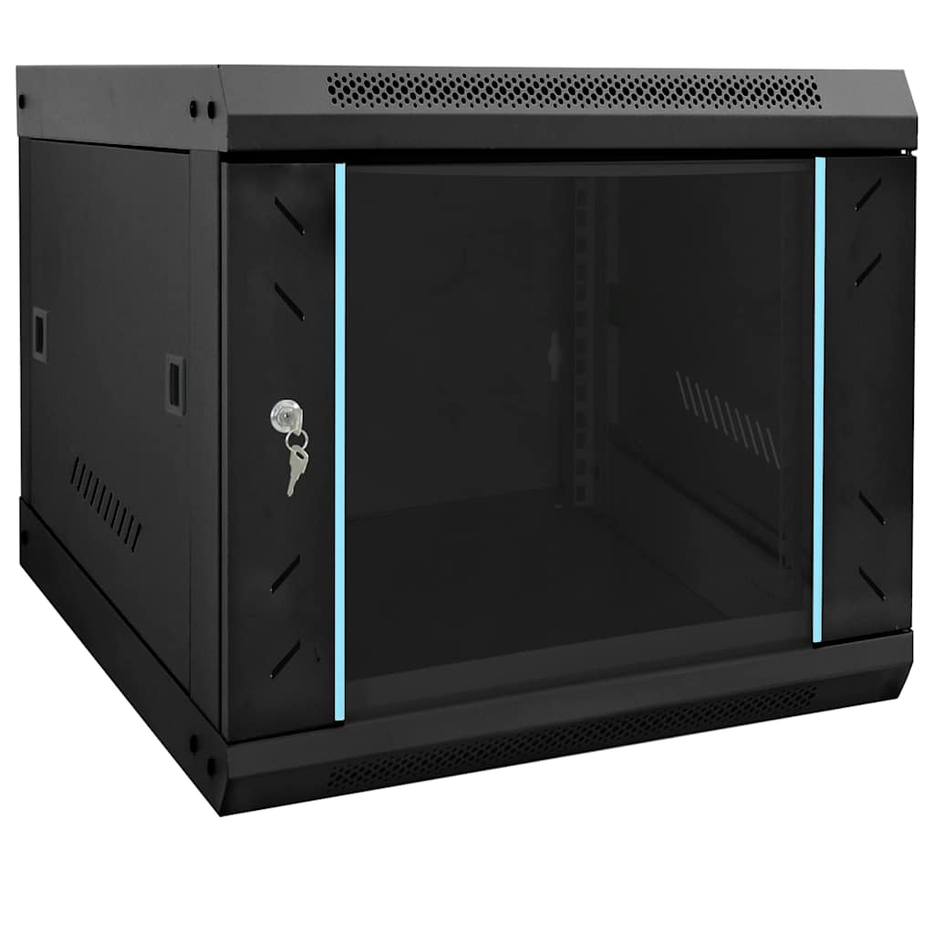 JUNG Vida Netzwerkschrank mit Speicher Schwarz 53 x 60 x 45 cm Stahl