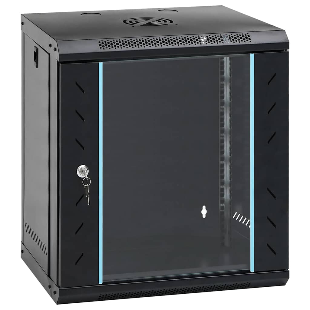 JUNG Vida Netzwerkschrank mit Speicher Schwarz 53 x 45 x 60 cm Stahl