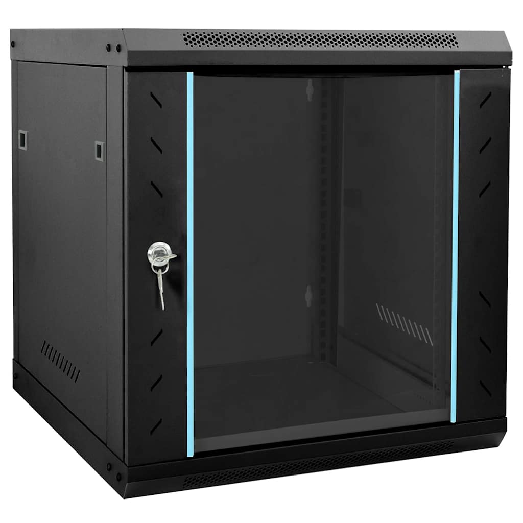 JUNG Vida Netzwerkschrank mit Speicher Schwarz 53 x 60 x 60 cm Stahl
