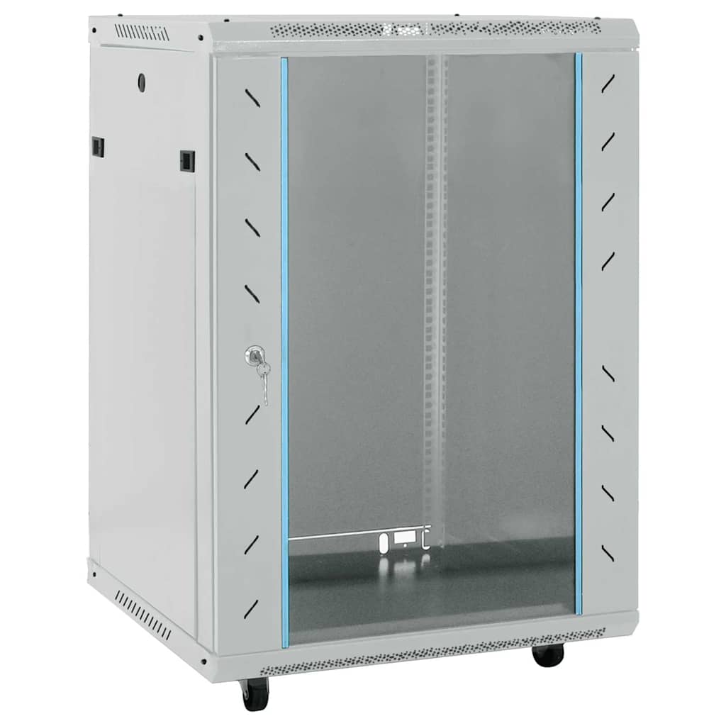 JUNG Vida Netzwerkschrank mit Speicher Grau 60 x 60 x 80 cm Stahl