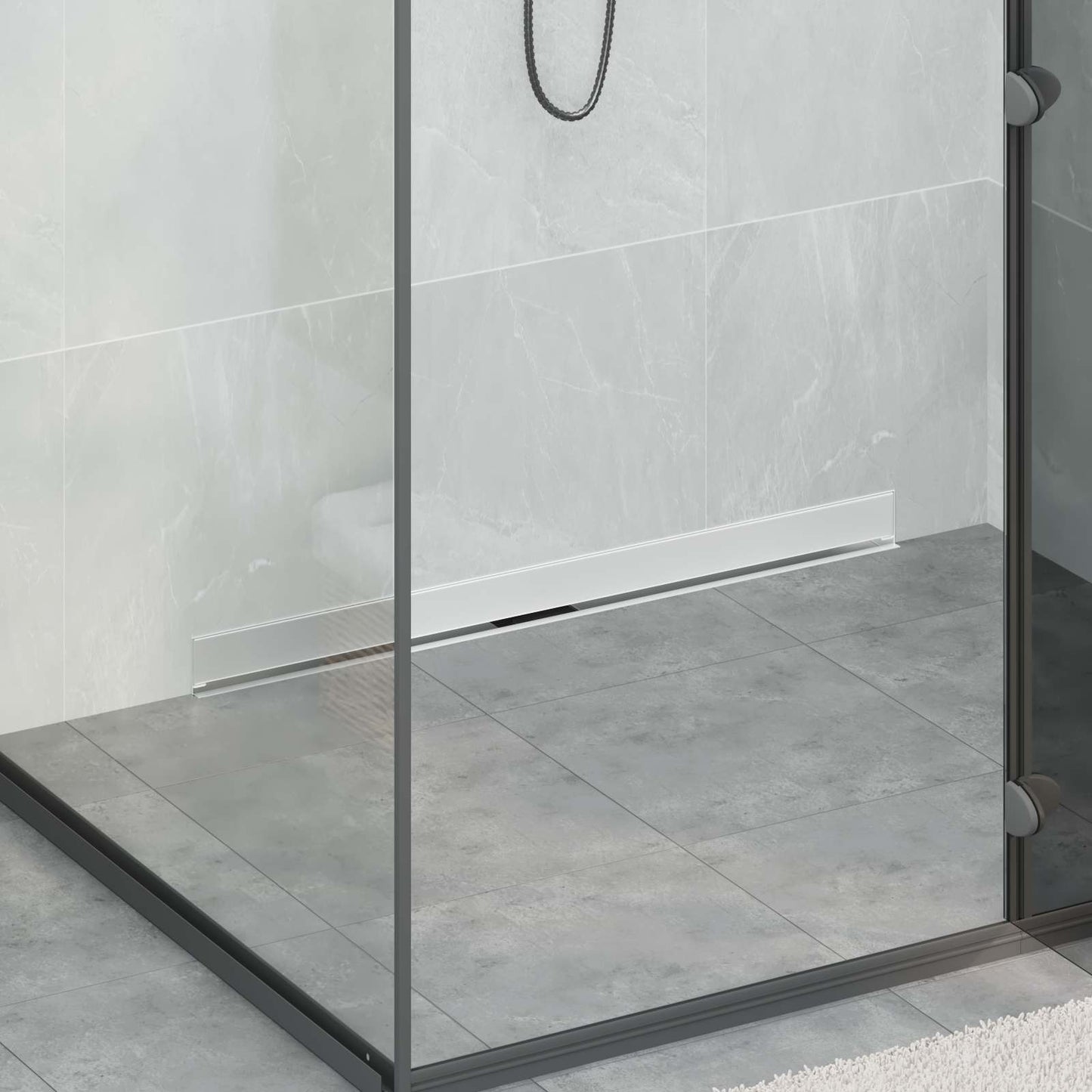 JUNG Vida Wandmontierter Duschablauf Silber 90 cm Edelstahl 304