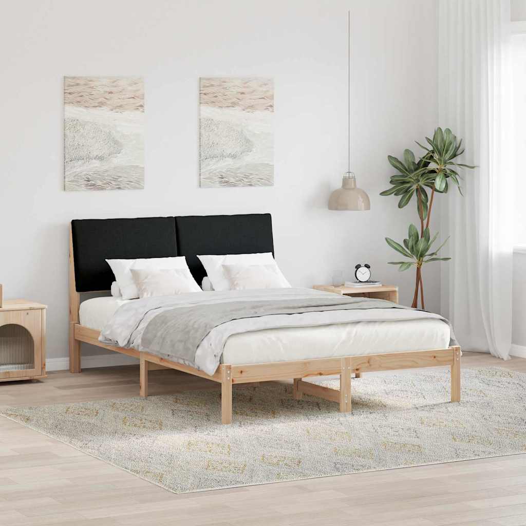 JUNG Vida Bettgestell Braun und Schwarz 150 x 200 cm Massivholz Kiefer