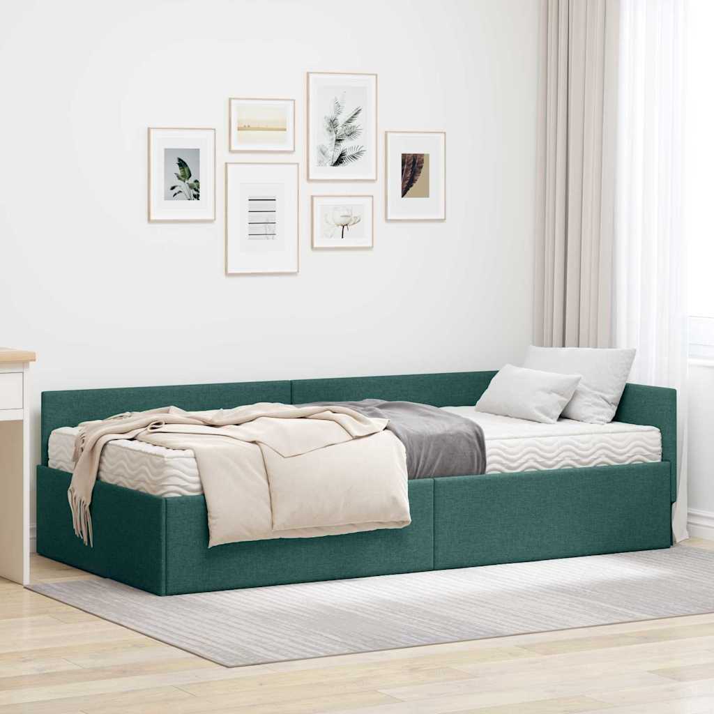 JUNG Vida Eckbettgestell mit Matratze Sonstiges 2 pcs Grün Stoff