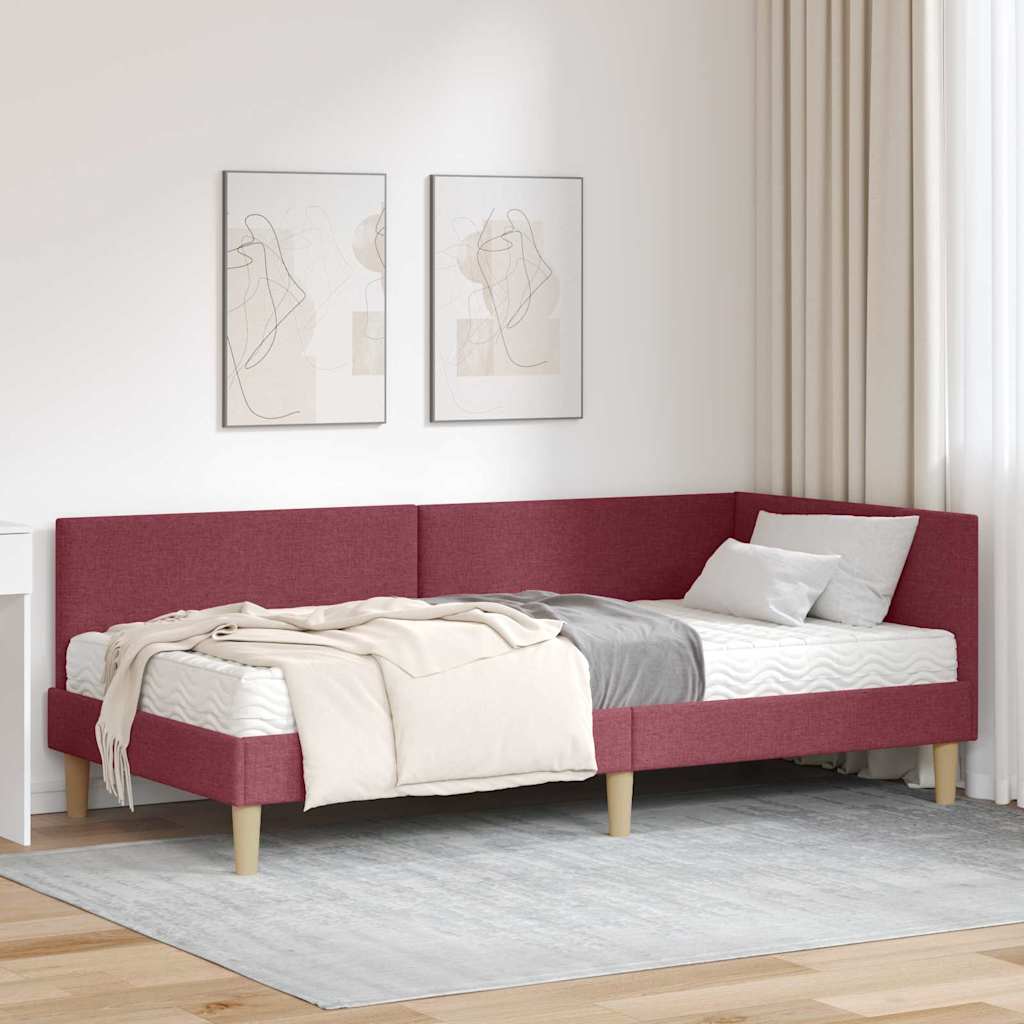 JUNG Vida Eckbettgestell mit Matratze Sonstiges 2 pcs Grau Stoff