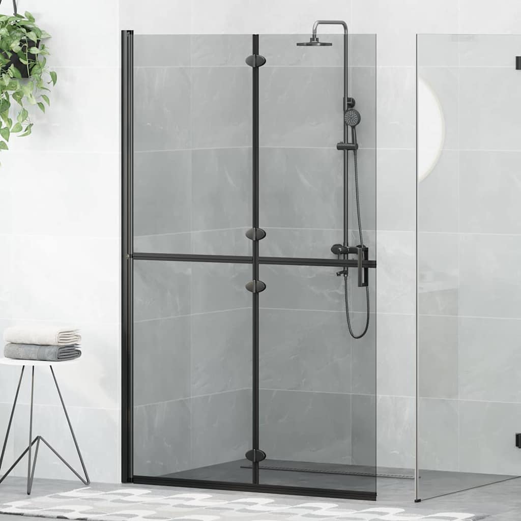 JUNG Vida Walk-In Duschwand Schwarz 90 x 6.5 x 190 cm
