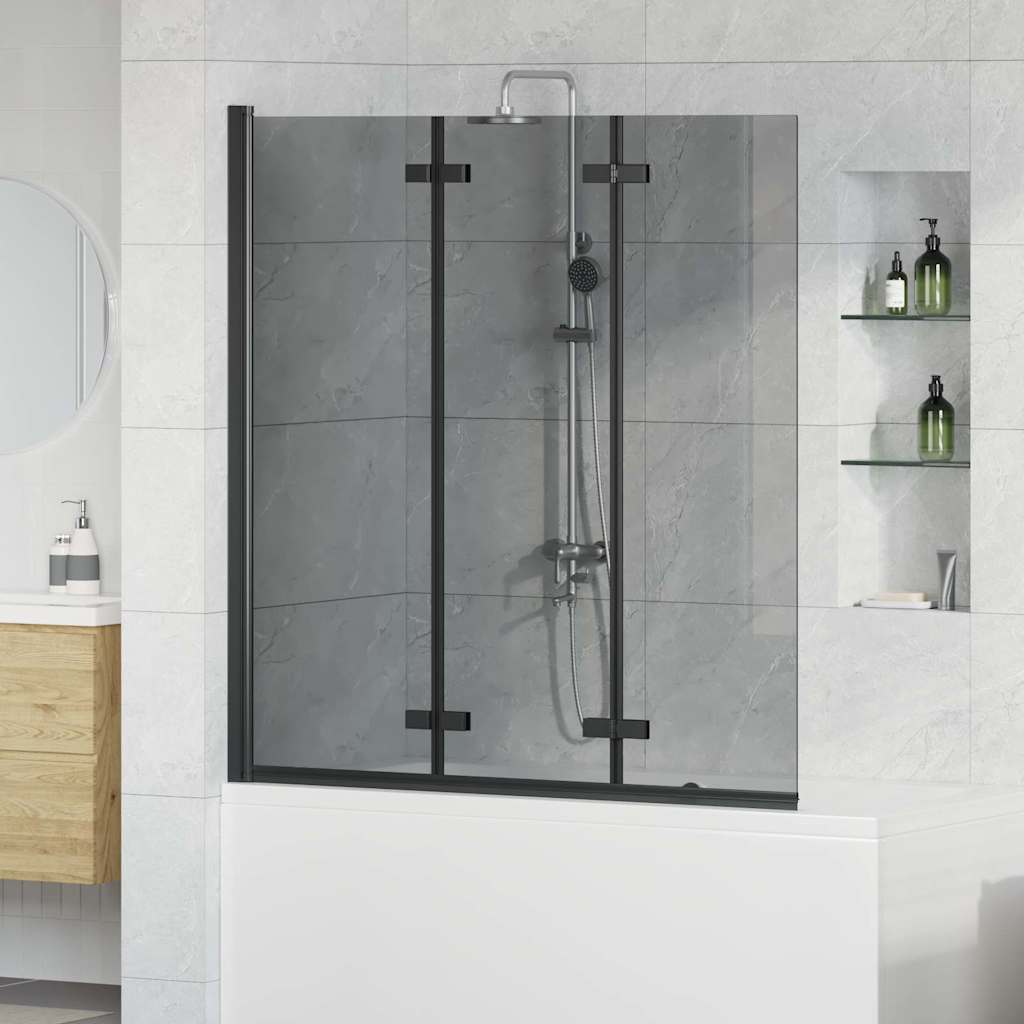 JUNG Vida Faltbare Duschtrennwand Schwarz 130 x 138 cm