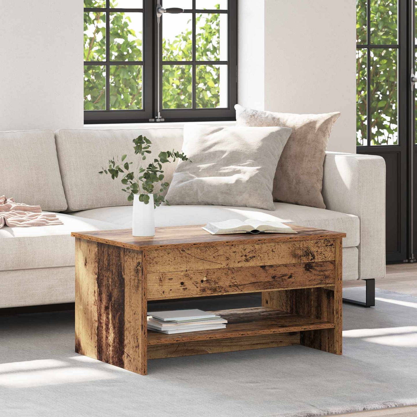JUNG Vida Couchtisch Altholz 80 x 50,5 x 41,5 cm Holzwerkstoff