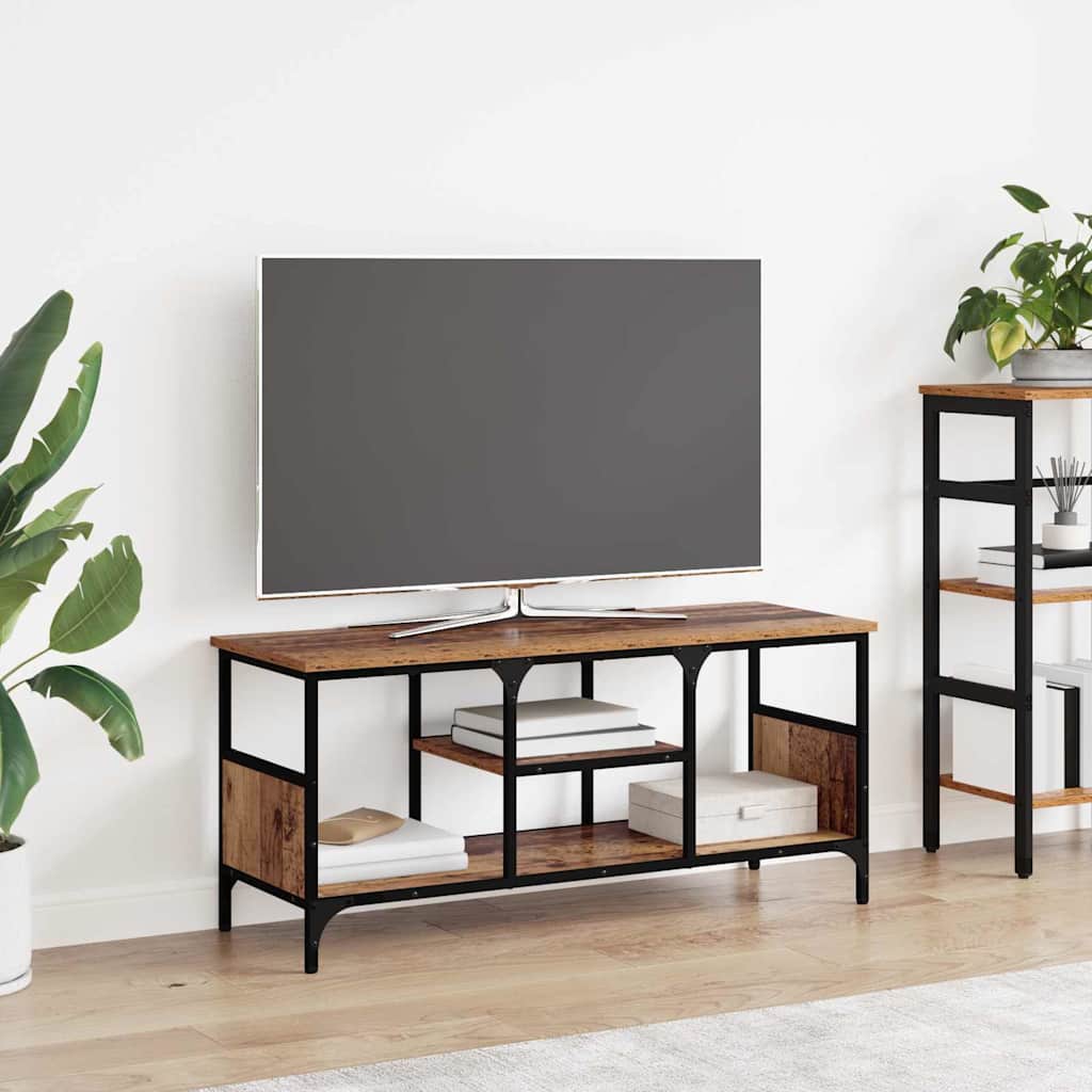 JUNG Vida TV-Schränk Altholz 100 x 35 x 45 cm Verbundholz und Eisen