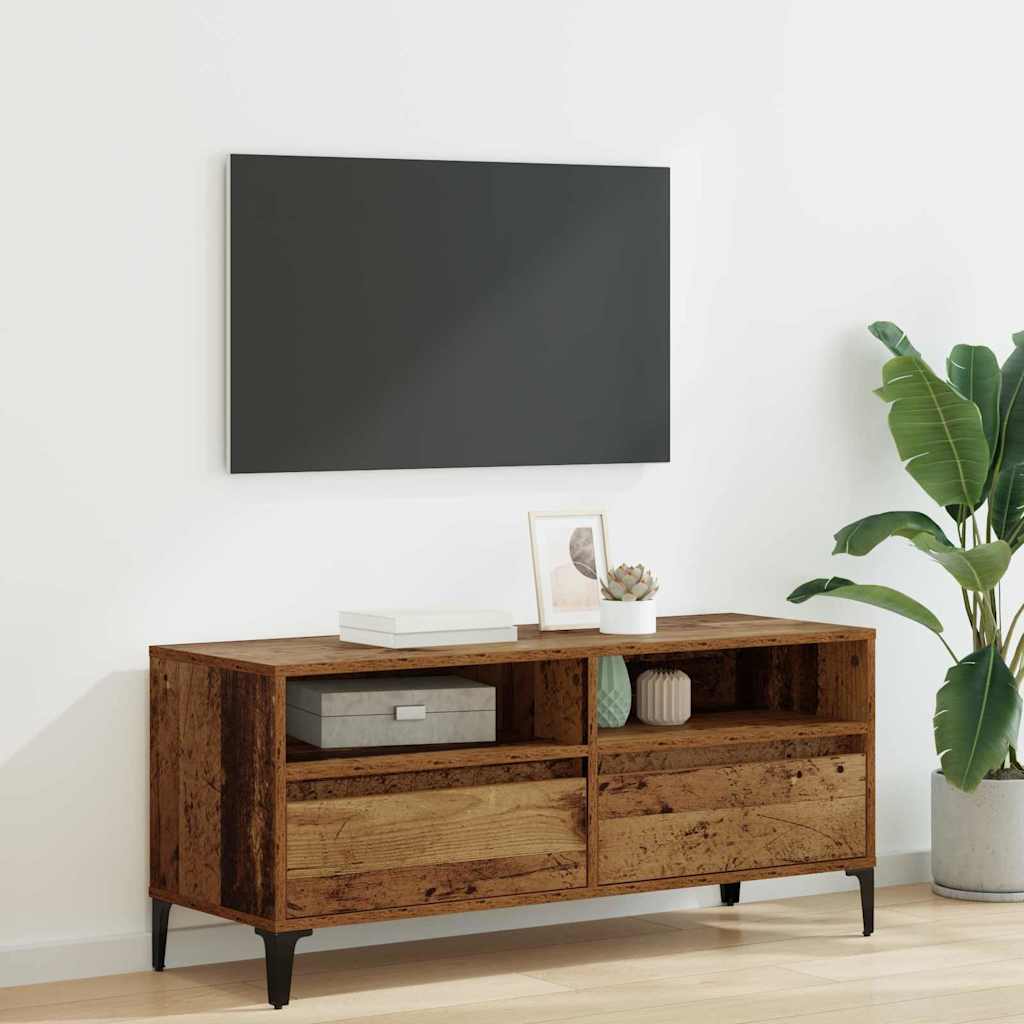 JUNG Vida TV-Schränk Altholz 100 x 34,5 x 44,5 cm Verbundholz und Eisen