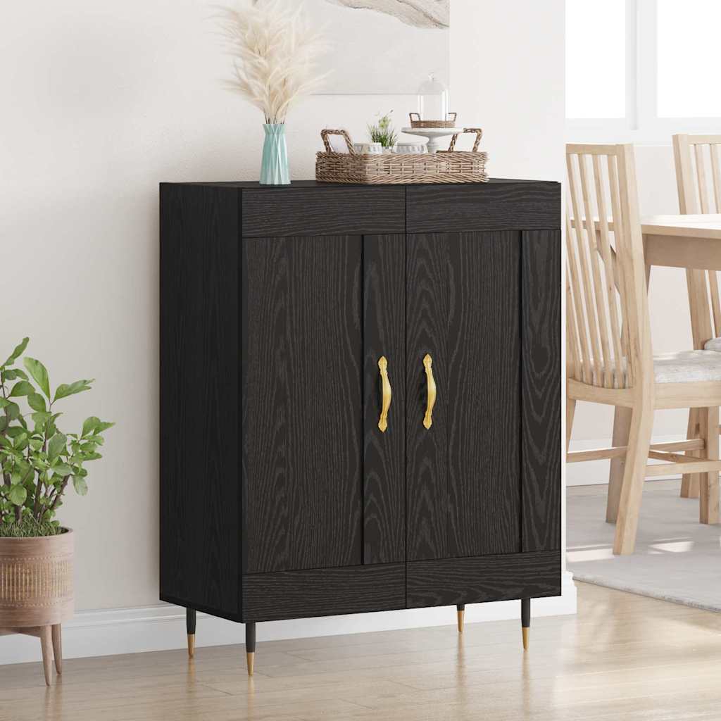 JUNG Vida Sideboard Schwarz Eichen-Optik 69,5 x 34 x 90 cm Holzwerkstoff
