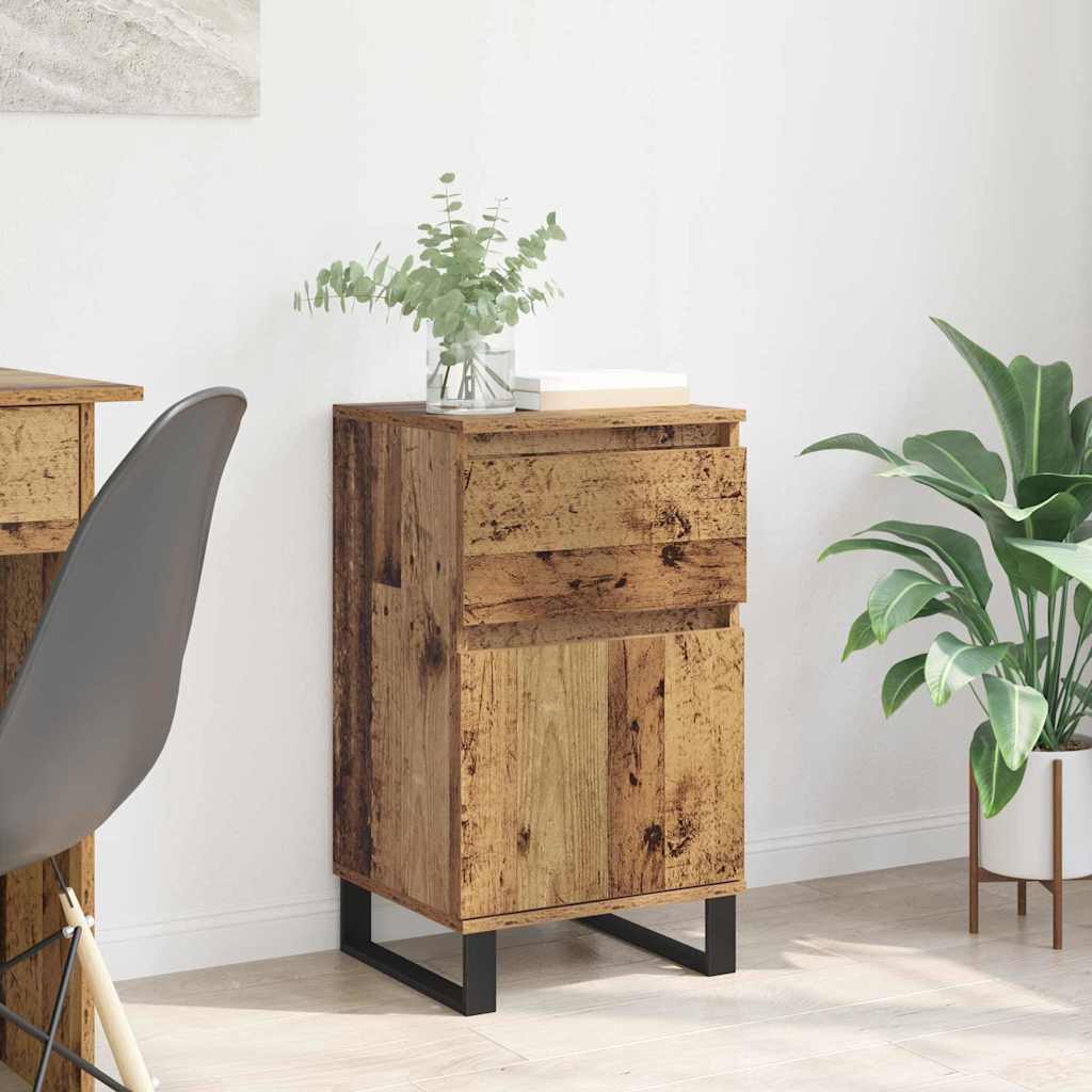 JUNG Vida Sideboard mit Schubladen Altholz 35 x 40 x 70 cm Holzwerkstoff