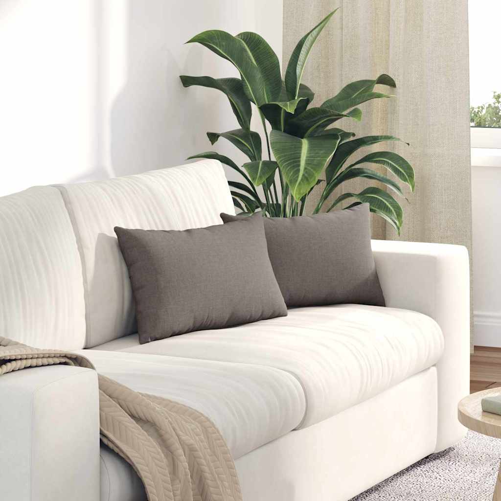 JUNG Vida Sofakissen 2 pcs Taupe 50 x 30 cm Stoff
