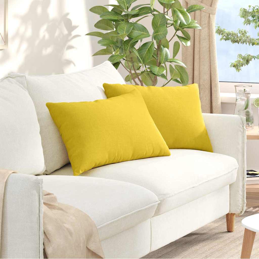 JUNG Vida Sofakissen 2 pcs Helles Gelb 60 x 40 cm Stoff