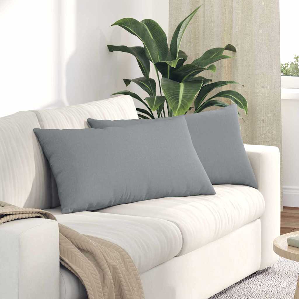 JUNG Vida Sofakissen 2 pcs Hellgrau 80 x 40 cm Stoff