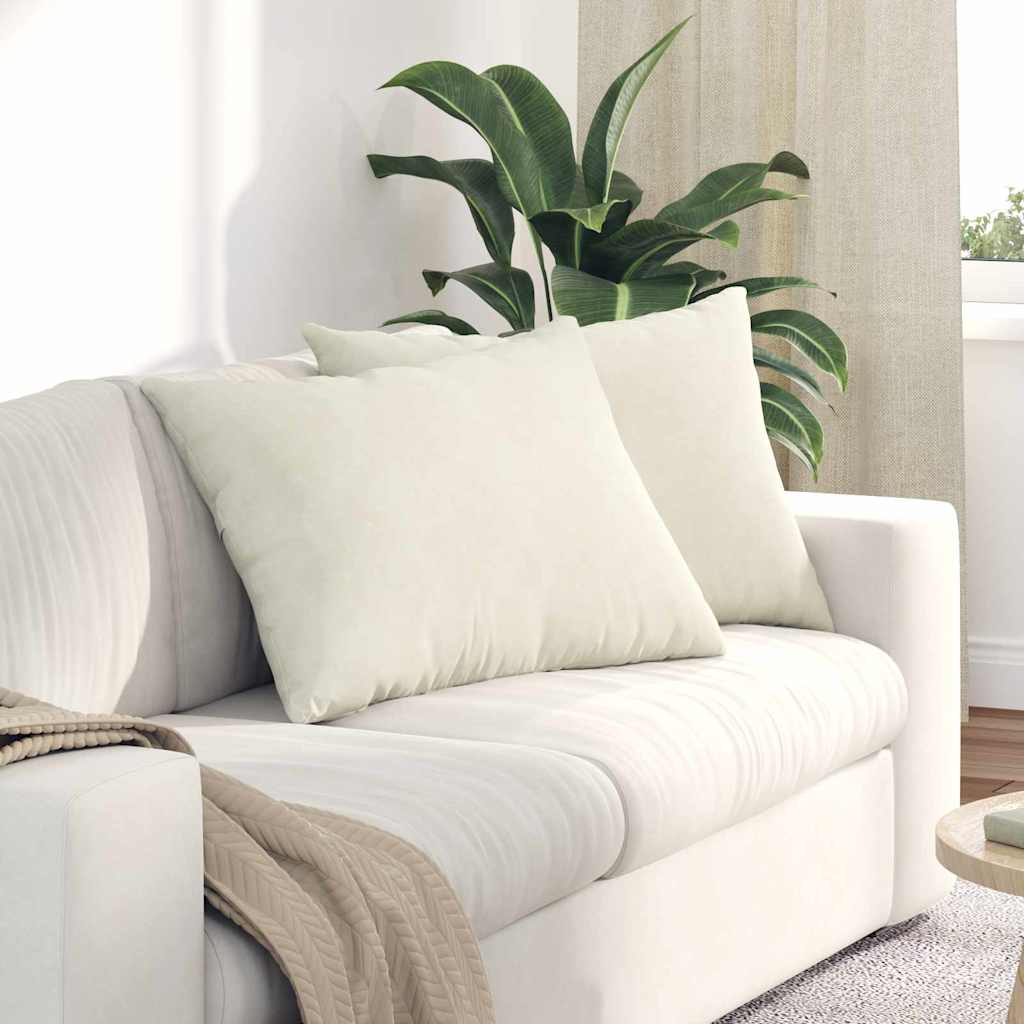 JUNG Vida Sofakissen 2 Stück Creme 70 x 50 cm Cordstoff